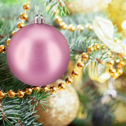 Kerstboomballenset, 3 ontwerpen, mat en glanzend