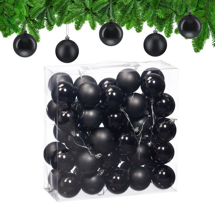 Christmas Tree Baubles Set, 50 Pieces, Matte & Glossy