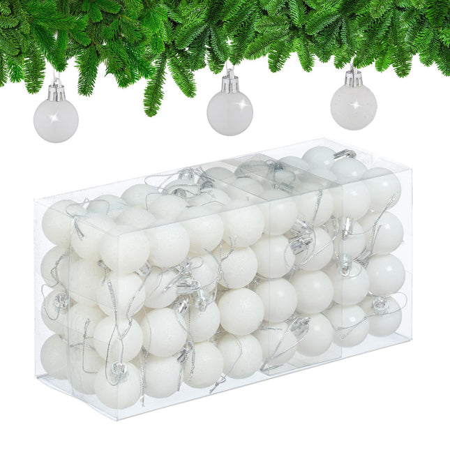 Weihnachtskugel-Set, 96 Kunststoff-Ornamente