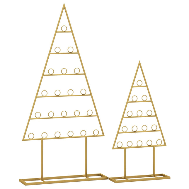 Weihnachtsbaum-Kartenhalter-Set – Metall, 36 Clips, Schwarz