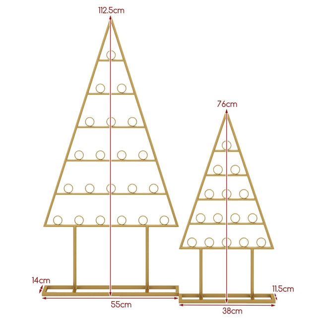 Weihnachtsbaum-Kartenhalter-Set – Metall, 36 Clips, Schwarz