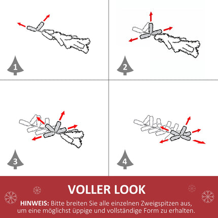 Umělý vánoční stromek, 1000 větví, 180 cm, zelený