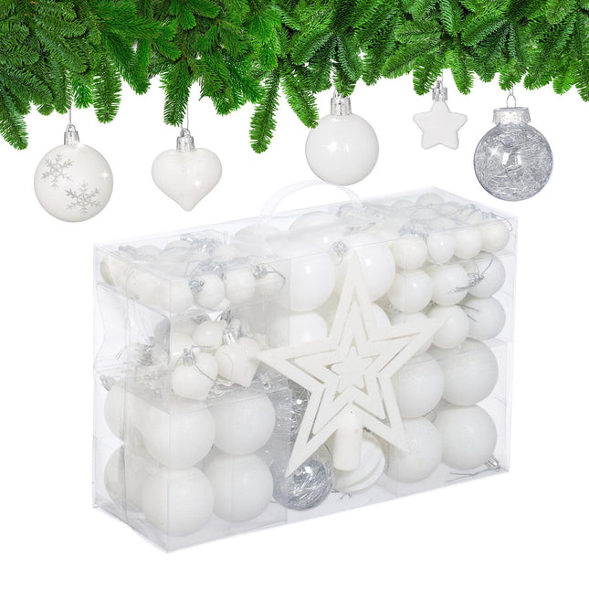 Weihnachtsbaumschmuck-Set, 101 Plastikkugeln