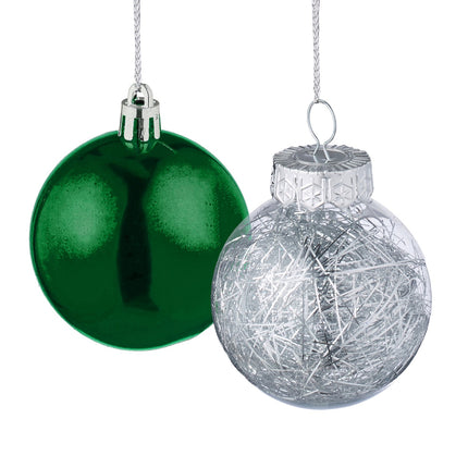 Christmas Tree Ornaments Set, 101 Plastic Baubles