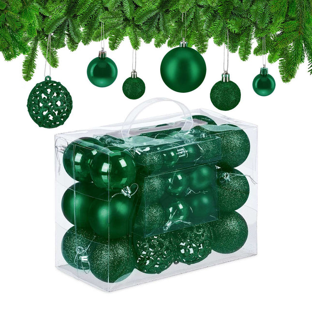 Weihnachtsbaumschmuck-Set, 50 Kugeln, verschiedene Ausführungen