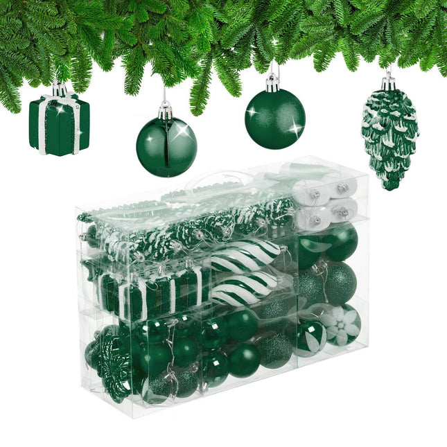 Weihnachtsbaumschmuck-Set, 72-teilige Kugeln & Dekorationen