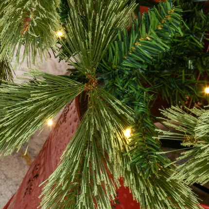 Umělý vánoční stromek 180cm, 586 špiček, 240 LED světel