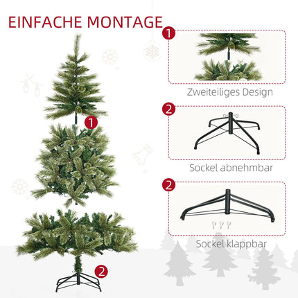 Umělý vánoční stromek 180cm, 586 špiček, 240 LED světel