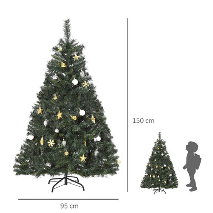 Vánoční stromek se 120 LED světly, 511 větviček, 95x150 cm