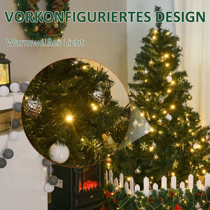 Vánoční stromek se 120 LED světly, 511 větviček, 95x150 cm
