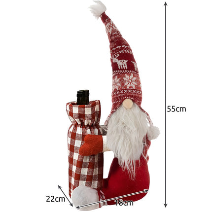 Vánoční skřítek s obalem na láhev Ruhhy 22508