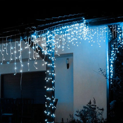 Vánoční osvětlení – rampouchy 300 LED studená bílá 31V