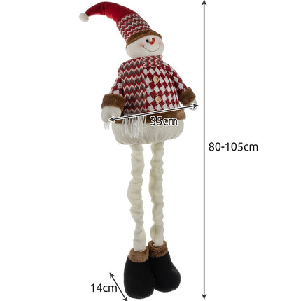 Vánoční sněhulák – teleskopický 105cm Ruhhy 22341