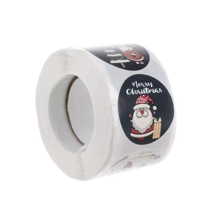 Christmas stickers - roll of 500 pcs. Ruhhy 22328