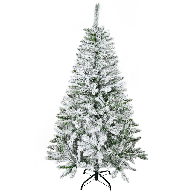 Umělý vánoční stromek, 150 cm, zasněžená borovice, 358 špiček větví