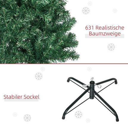 Umělý vánoční stromek – 2.1 m, PVC, 631 větví, zelený