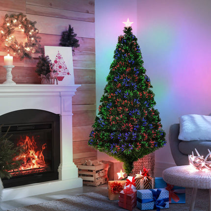 Umělý vánoční stromek 150 cm s LED světly a kovovým stojanem