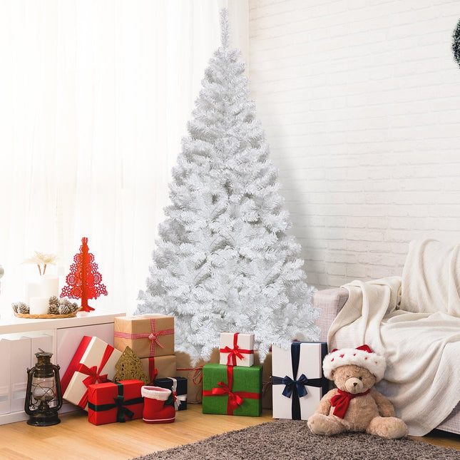 Weihnachtsbaum künstlicher Tannenbaum mit Metallständer 150-240 cm weiß-180 cm