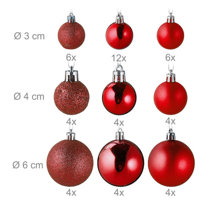 Kerstboomballen in een verpakking van 100
