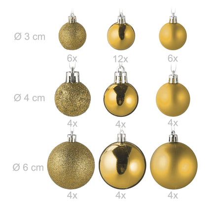 Christmas tree balls in a pack of 100