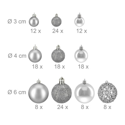 Christmas tree balls in a set of 150