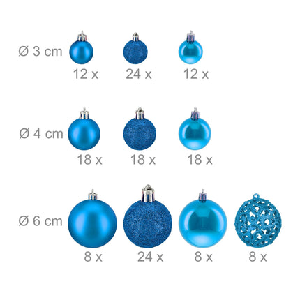 Christmas tree balls in a set of 150