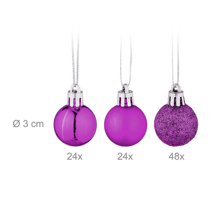 Kerstboomballen in een set van 96 stuks