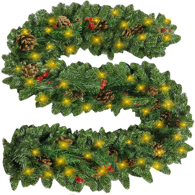 Weihnachtsbaumgirlande 2,7m HQ mit Ruhhy 22325 Lichtern 