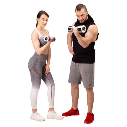 Sada chromovaných činek, 2 ks, celkem 10 kg