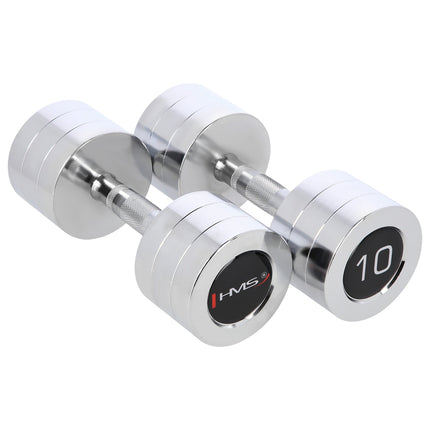 Sada chromovaných činek, 2 ks, celkem 10 kg