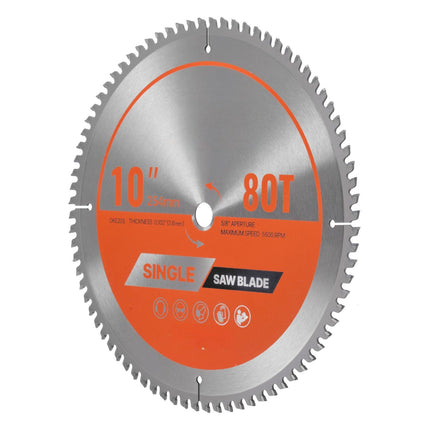 Circular Saw Blade 10-Inch 80T, 5/8 Arbor, Aluminum