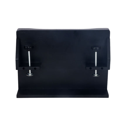 Clamp-On Bamboo Bedside Shelf with Cup Holder – Black