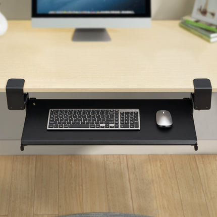 Clamp-On Keyboard Tray, Slide-Out, 26.8 x 11 in