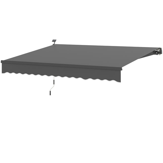Napínací markýza s klikou, UV 50+, 400 cm, šedá