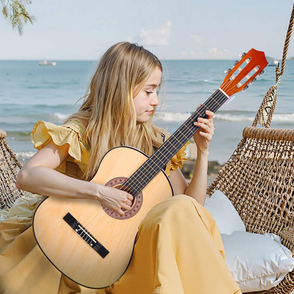 Classical Guitar 38 Inch, Nylon Strings Starter Kit