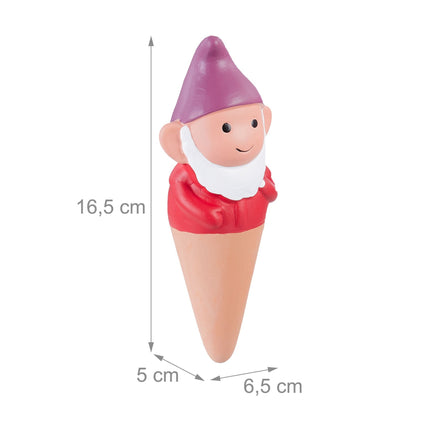 Keramické zavlažovací kužely s trpaslíkem, sada 4 ks