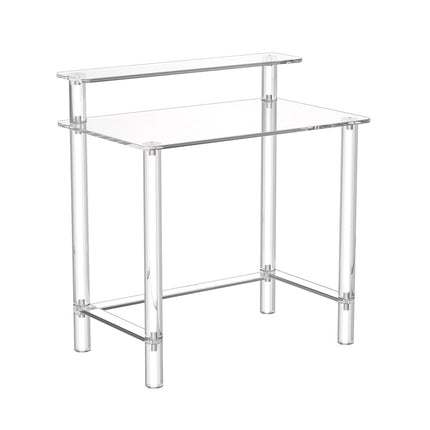 Clear Acrylic Desk, 2-Tier Monitor Stand, 50x80x88 cm