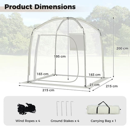 Průhledný bublinový stan, pro 2-4 osoby, 215 x 215 cm