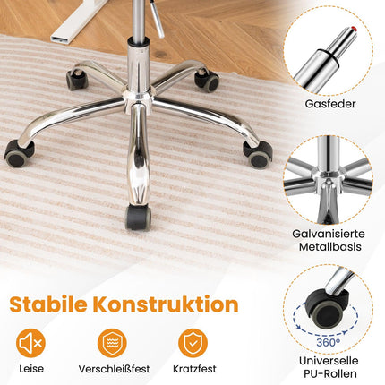 Průhledná kancelářská židle z PET – nastavitelná, otočná, ergonomická