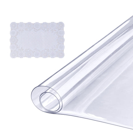 Clear PVC Table Protector, 36 x 72 in, 1.5 mm Thick