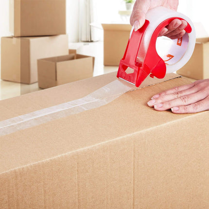 Clear Packing Tape 12 Rolls, 1.88 In x 65 Yd, Dispensers