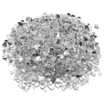 Clear Reflective Fire Pit Glass, 10 lb, 1/2 in