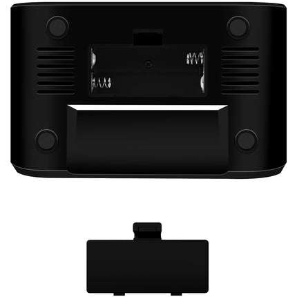 Rádiobudík teplota/vlhkost USB-C/provoz na baterie černá