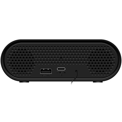 Rádiobudík teplota/vlhkost USB-C/provoz na baterie černá