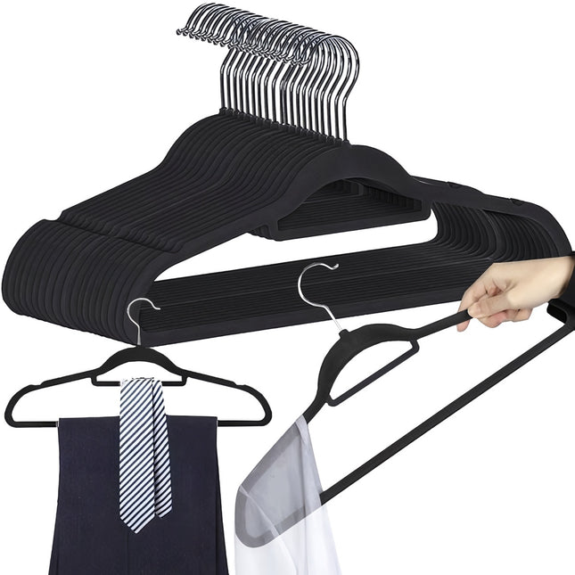 Ramínka na oblečení 20 ks – černá Ruhhy 22536