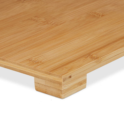 Clothes hanger in bamboo with 3 compartments