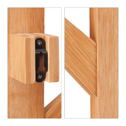 Clothes hanger in bamboo with 6 hooks