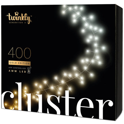 Světelný řetěz Cluster 400 AWW LED Gen.II IP44 Gold Edition