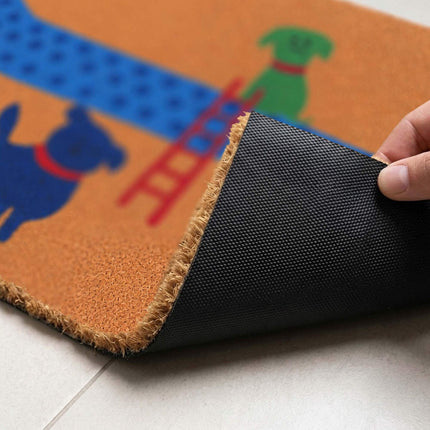 Coconut Animal Doormat, 60x40 cm, Non-Slip Backing