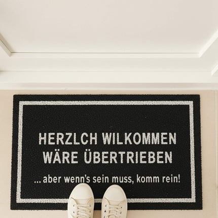 Coconut Doormat, 60x40 cm, Humorous Saying, Non-Slip